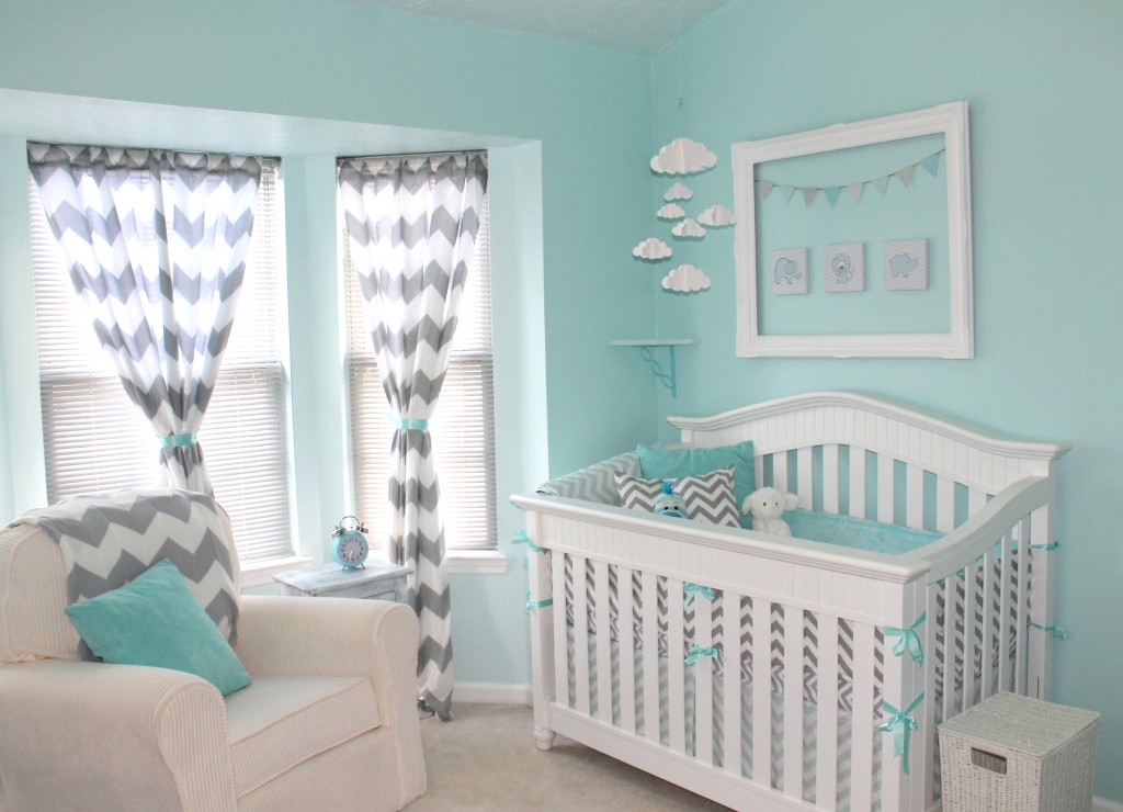 Gray & Aqua Nursery 